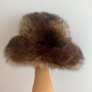 Beautiful Vintage Ushanka Style Fur Hat Authentic Made In Canada